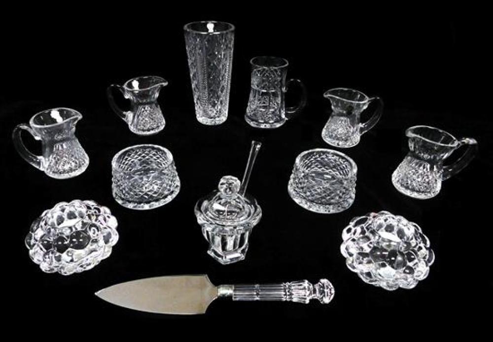 GLASS: TWELVE PIECES INCLUDING