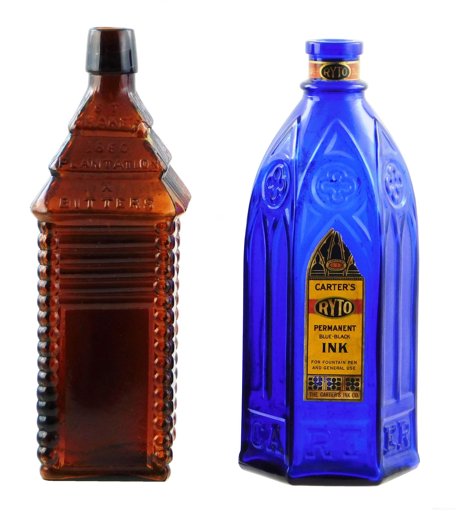 GLASS: TWO BOTTLES: CARTER'S