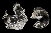 GLASS: TWO LARGE STEUBEN CRYST
