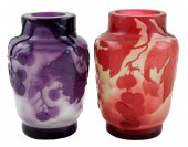 GLASS: TWO SMALL GALLE CAMEO G