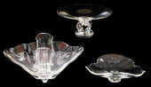 GLASS: TWO STEUBEN CRYSTAL BOW