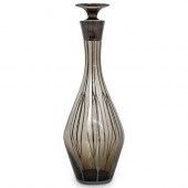 GLASS W/ SILVER OVERLAY DECANT