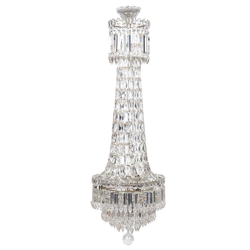 GLASS WATERFALL CHANDELIER, IN