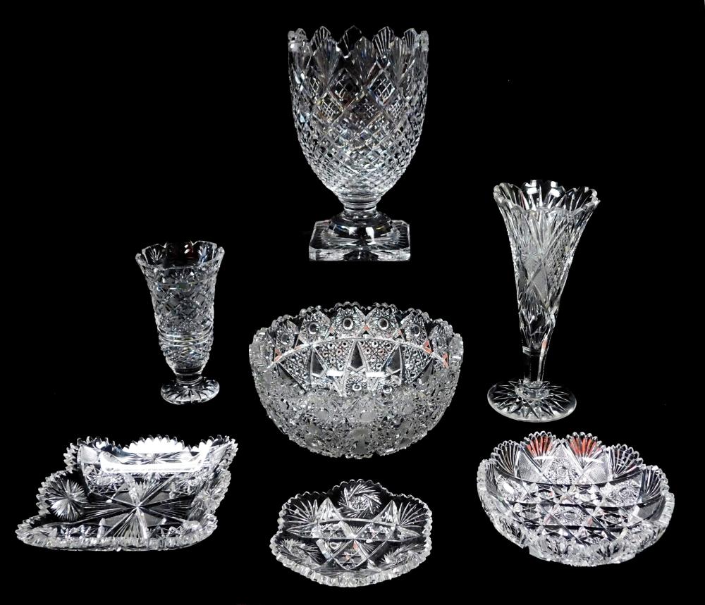 GLASS: WATERFORD, ETC., SEVEN
