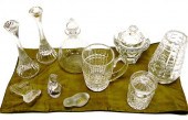 Glassware and cut crystal incl