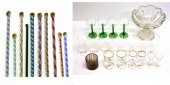 Glassware including one 19th C