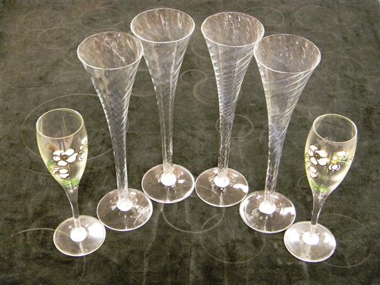 Glassware  six pieces  including:
