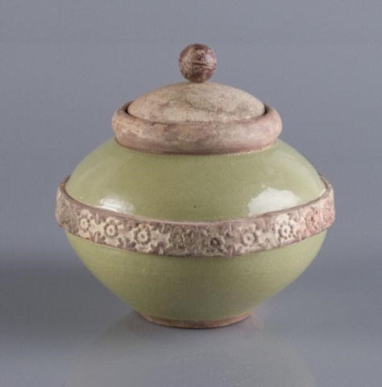 GLAZED HAND-THROWN EARTHENWARE POTA