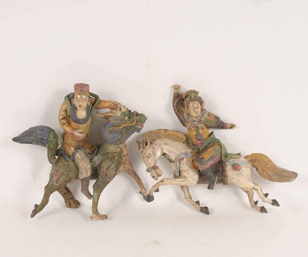 Glazed painted mounted Chinese