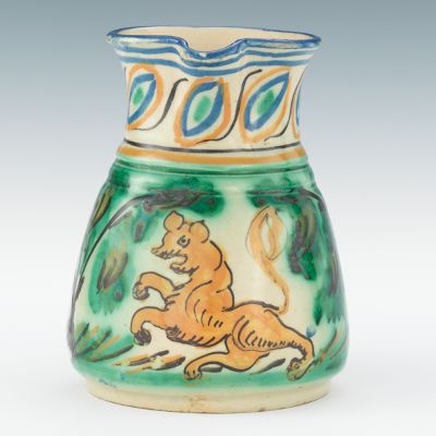 Glazed Pottery Pitcher Spanish 20th