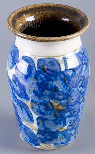GLAZED POTTERY VASE, DATED