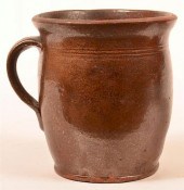 GLAZED REDWARE LARGE APPLE BUT