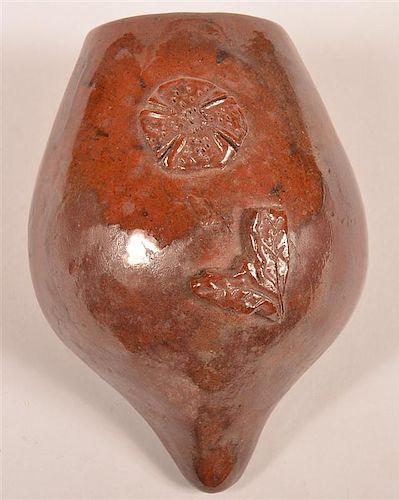 GLAZED REDWARE POTTERY WALL