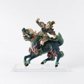 GLAZED ROOF TILE OF THE DEMON