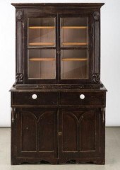 GLAZED STEPBACK CUPBOARD, PRIN