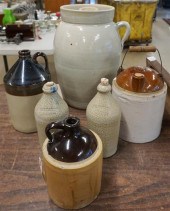 GLAZED STONEWARE BUTTER CHURN