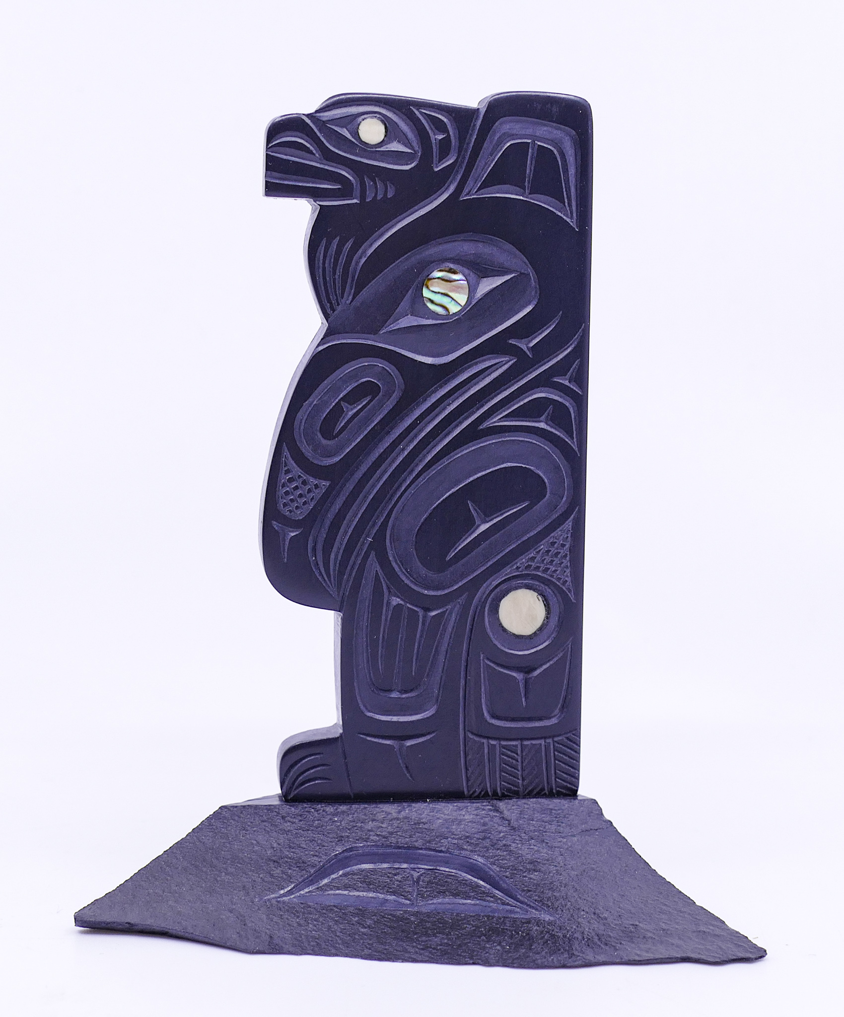 Glen Pollard Raven & Frog Argillite