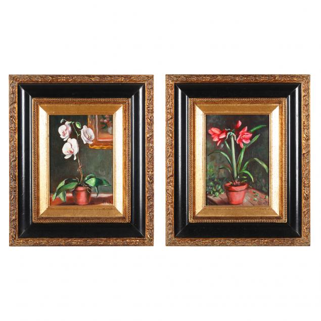 GLENDA CASON (AMERICAN), TWO FLORAL