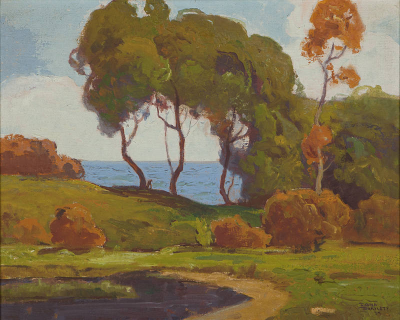 ''Glimpse of the Sea'' oil on