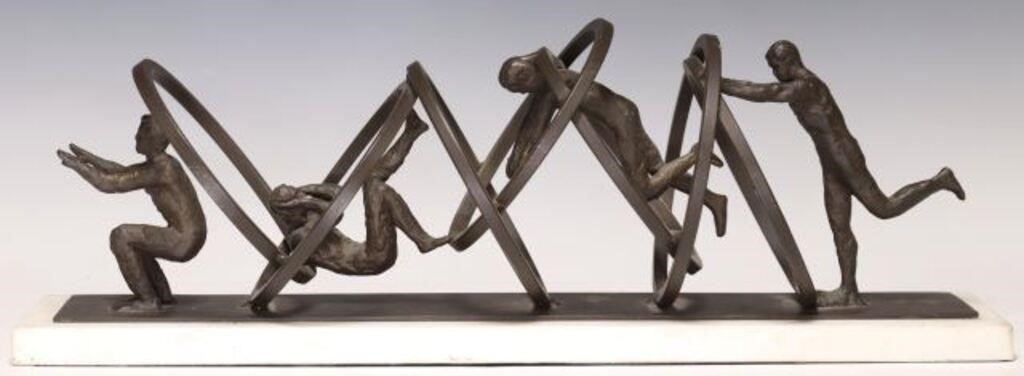 GLOBAL VIEWS IRON SCULPTURE JUMPING