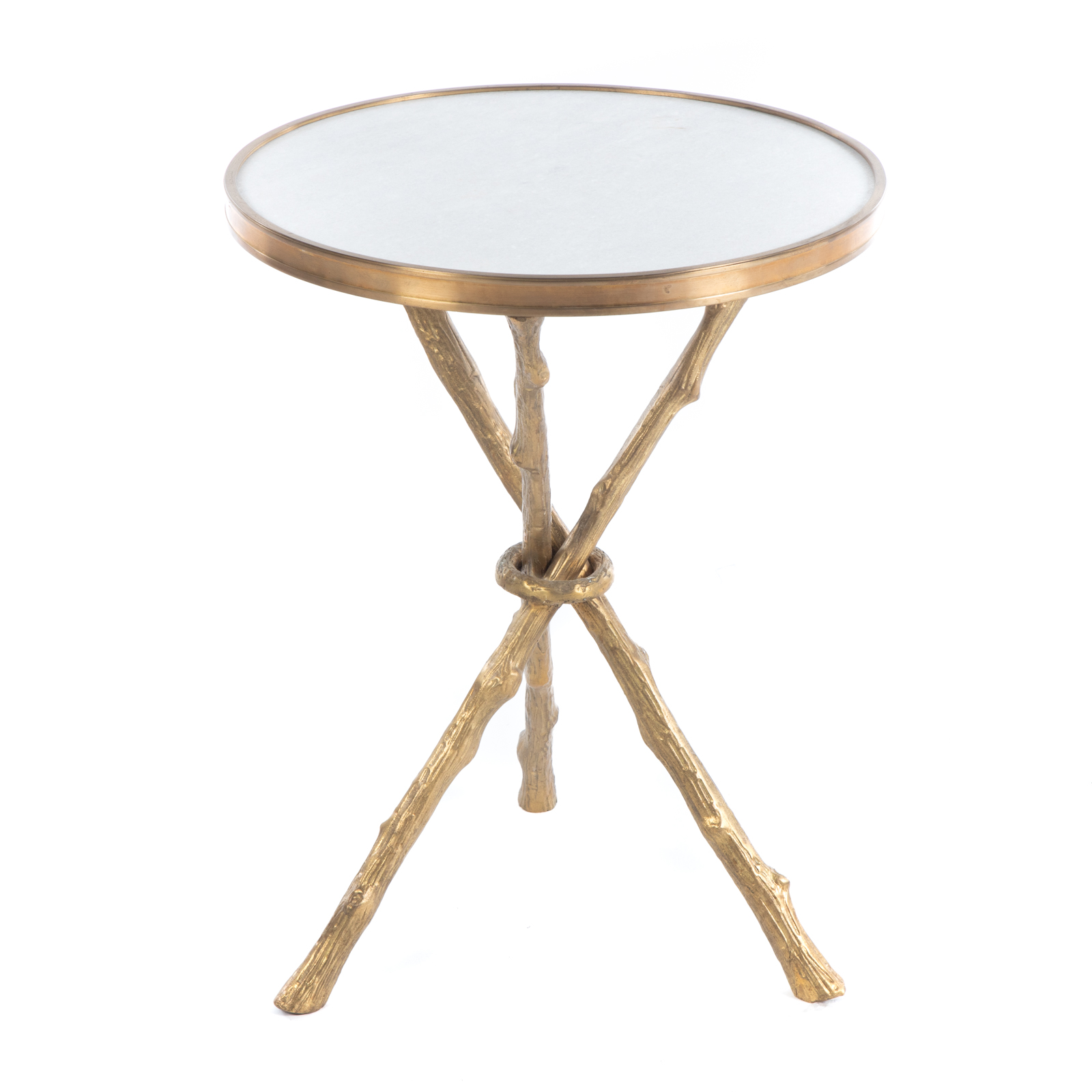 GLOBAL VIEWS ROUND GILT METAL STAND
