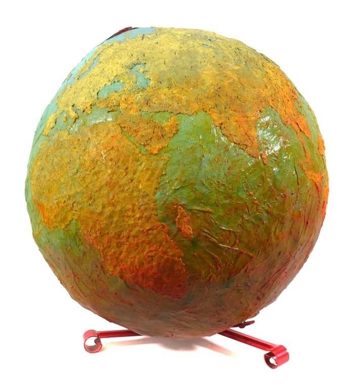 GLOBE, FOLK ART PAPIER MACHEEarly