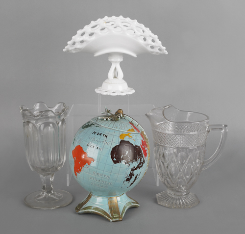Globe form ceramic cookie jar