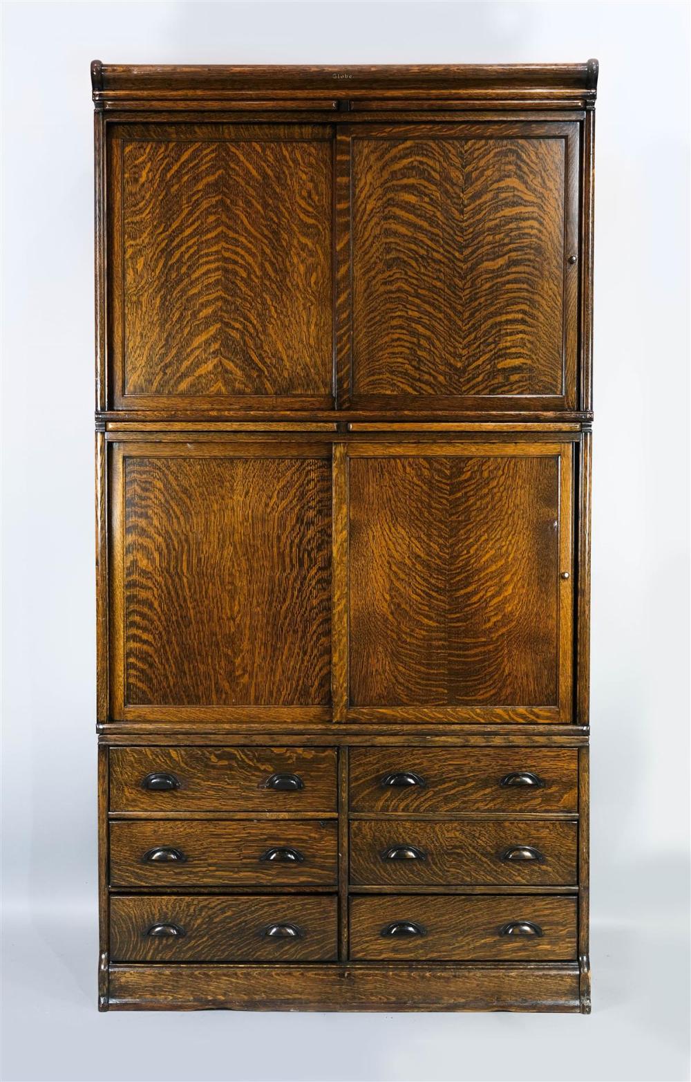 GLOBE FOUR PART STACKED OAK