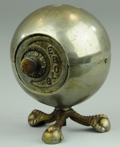 GLOBE STILL BANK Cast iron nickel