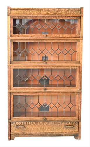 GLOBE WERNICKE ART MISSION OAK