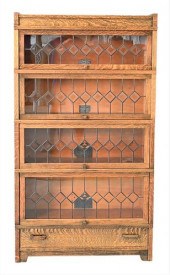 GLOBE WERNICKE ART MISSION OAK