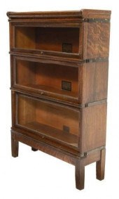 GLOBE-WERNICKE CO. OAK 3-STACK