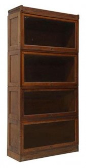 GLOBE-WERNICKE CO. OAK 4-STACK