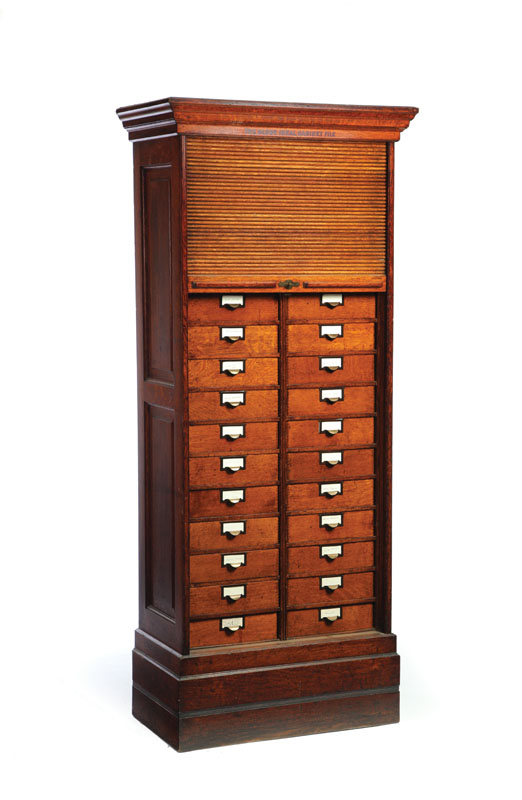 GLOBE WERNICKE FILE CABINET. Oak