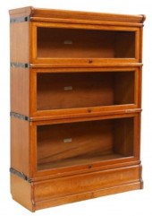 GLOBE-WERNICKE OAK THREE-STACK