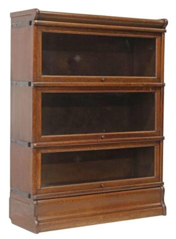 GLOBE-WERNICKE OAK THREE-STACK