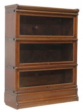 GLOBE-WERNICKE OAK THREE-STACK