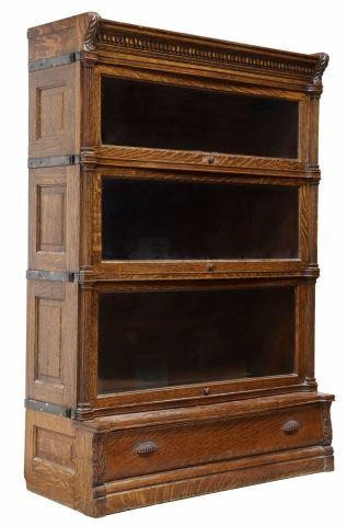 GLOBE-WERNICKE OAK THREE-STACK