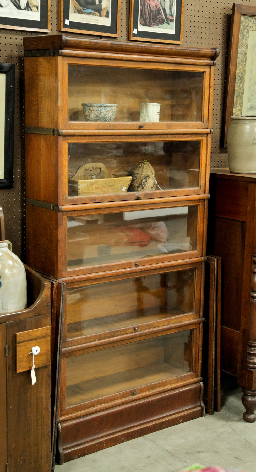 GLOBE-WERNICKE STACKED BOOKCASE. 