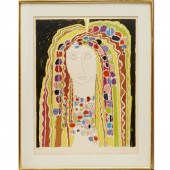 GLORIA VANDERBILT, SIGNED LITH