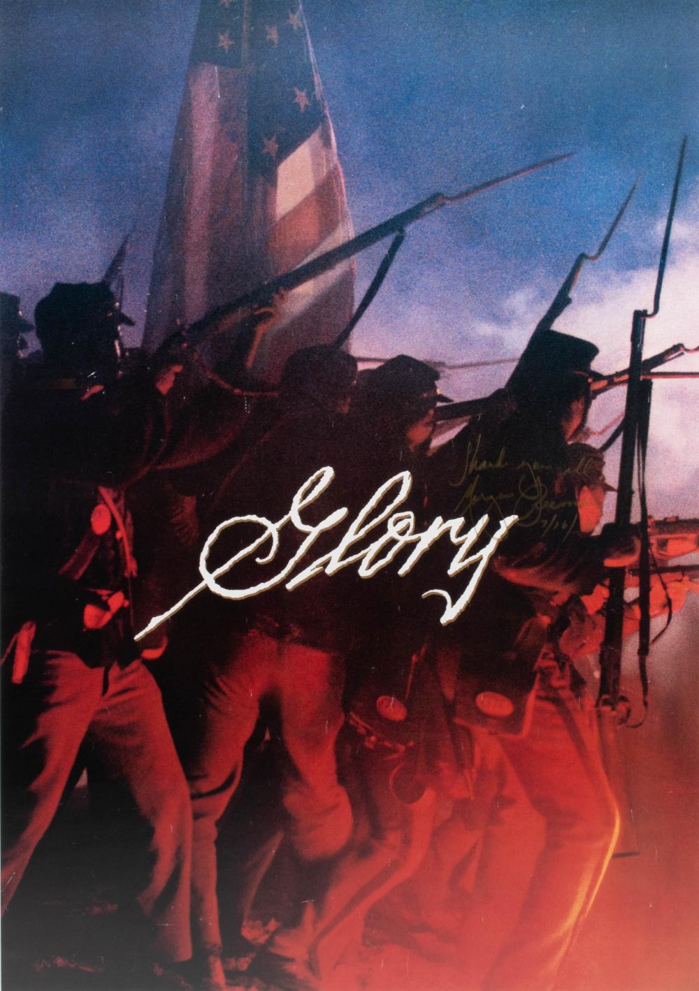 "GLORY" MOVIE POSTER AUTOGRAPHED BY
