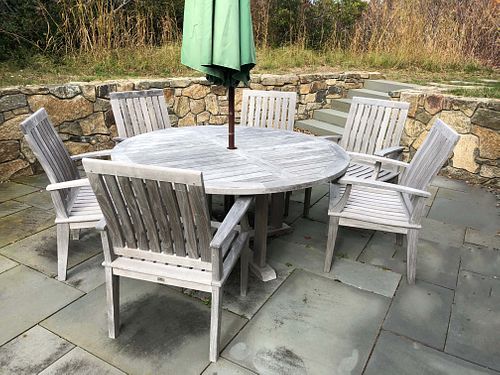 GLOSTER TEAK WOOD ROUND DINING