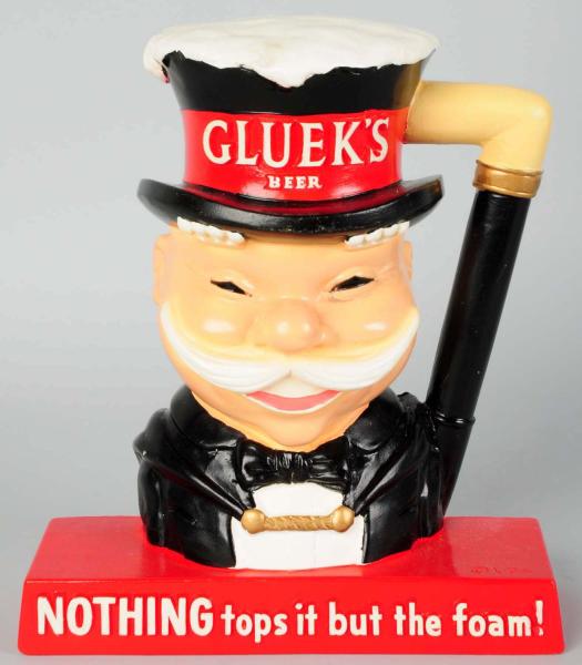 Gluek's Beer Advertising Figure. 