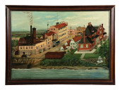 GLUEK'S BREWERY FRAMED OIL PAI