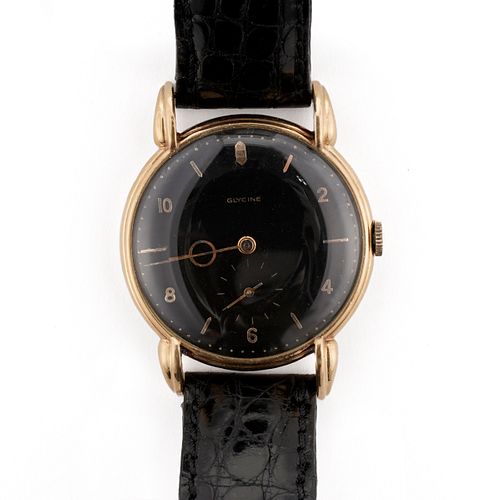 GLYCINE 18K GOLD BLACK DIAL