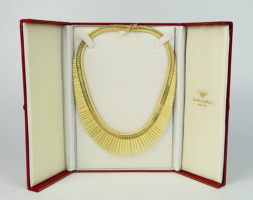 GMG ITALY 14K YELLOW GOLD DIAMOND