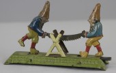 GNOMES SAWING WOOD PENNY TOY M