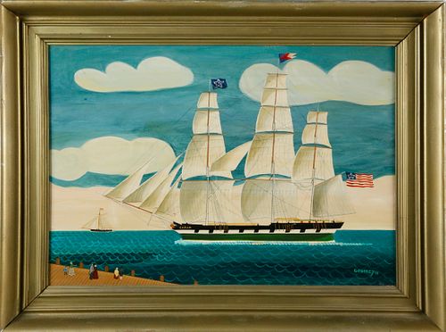 GODFREY OIL ON MASONITE "CLIPPER