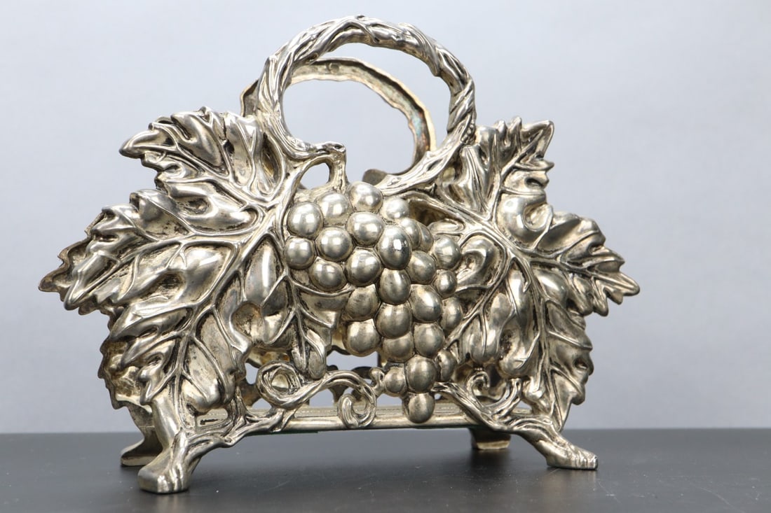 GODINGER SILVER PLATE NAPKIN LETTER