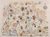 GOEBEL TILE MAP OF GERMANYMid